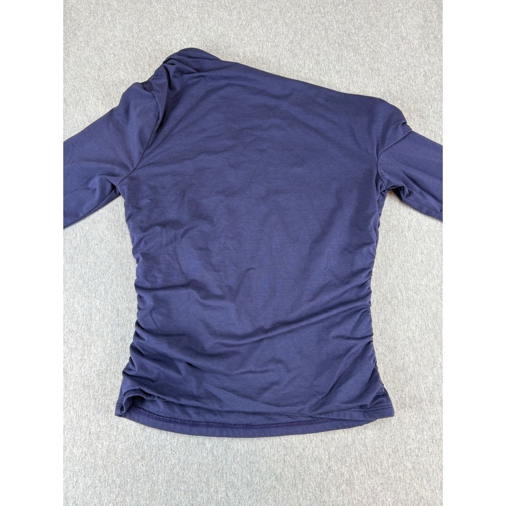Abercrombie & Fitch Top Girls S‎ A&F Modal Blue Asymmetrical Long Sleeve Ruched
